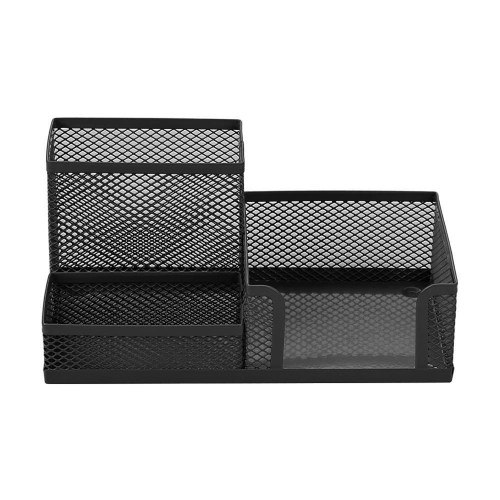 3 Storage Multi-functional Desk Organizer Mesh Metal Pen