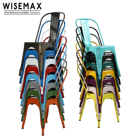 Hot selling best price steel iron frame modern design vintage industrial dining metal chair