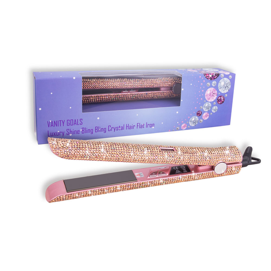 Rose gold rhinestone custom bling flat iron titanium flat iron hair straightener