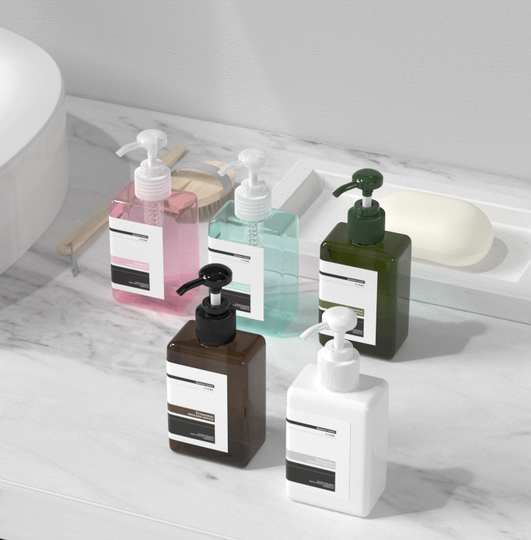online custom logo luxury soap plastic cosmetic lotion bottles for shampoo