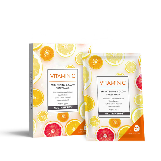 Custom Private Label Whitening Moisturizing Sheet Vitamin C Face Mask Skin Care Facial Mask Face Facial Mask