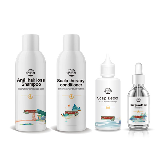 PPZ New Product OEM Private Label Hair Care Set Unisex Organic Good Effect 250ml 7days Anti Hair Loss Shampoo set