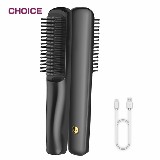 Hot Sale Hair Styling Tools Mini Iron Straightening Hair Brush Wireless Cordless Professional Hot Comb Electric