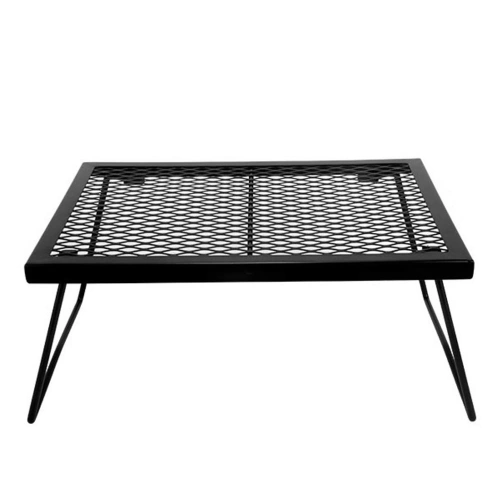 Folding Camping Table Portable Iron Desk Metal Cooking Table Folding Campfire Grill