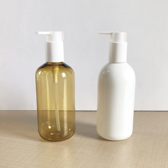 PET cosmetic 300ml plastic pump shampoo shower gel bottle