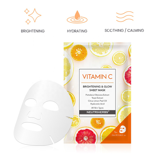 Natural Organic Best Brightening Hydrating Sheet Facial Mask Skin Care Vitamin C Face Mask Organic Face Mask