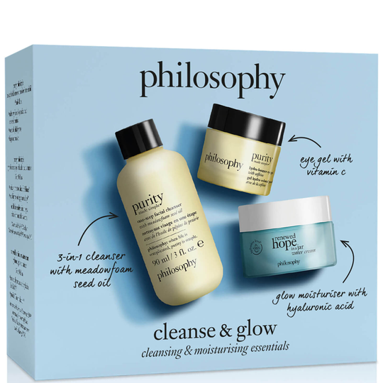 philosophy LOOKFANTASTIC Exclusive Cleanse and Glow Skincare Trial Set (Worth £40.00)