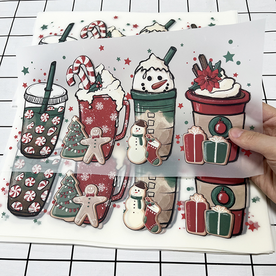 T-shirt printing plastisol dtf iron on sticker screenprint family merry christmas heat transfer designs for t shirts clothes