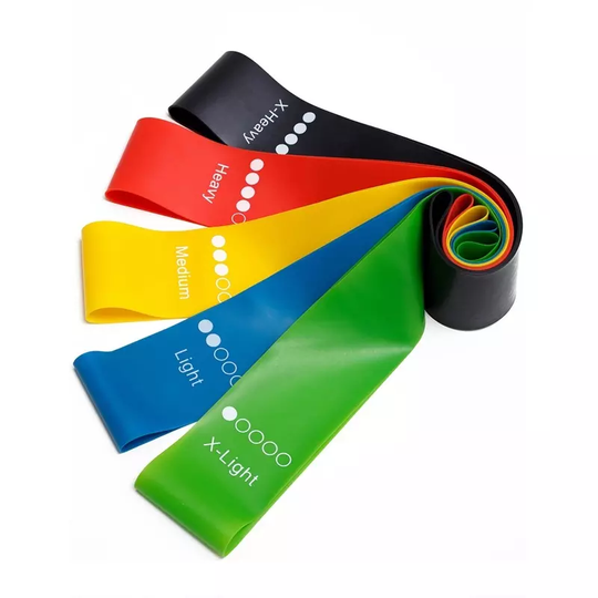Ship From US Hot Sale 5 pcs Different Level Custom Printed Resistance Bands Set With Bag