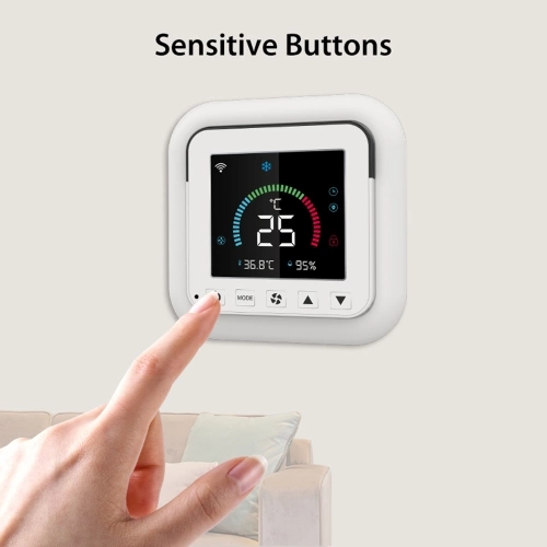 Thermostat Tuya WiFi Smart LCD Color Screen Touch -10°C-60°C Remote Temperature and Humidity Control Infrared Air Conditioner Thermostat