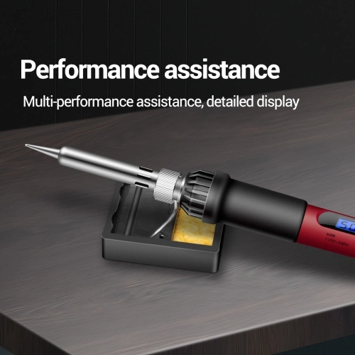 ANENG SL103 16pcs Mini Electric Soldering Iron with LCD Digital Display 180°C~500°C Adjustable Temperature 60W Intelligent Soldering Iron Kit with Multimeter Test Pen Tin Extractor Tin Wire for Electronic Components Repair