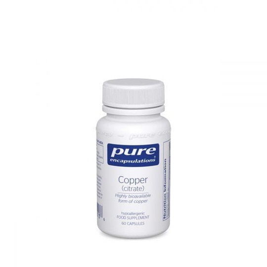 Pure Encapsulations Copper (Citrate), 60 Capsules