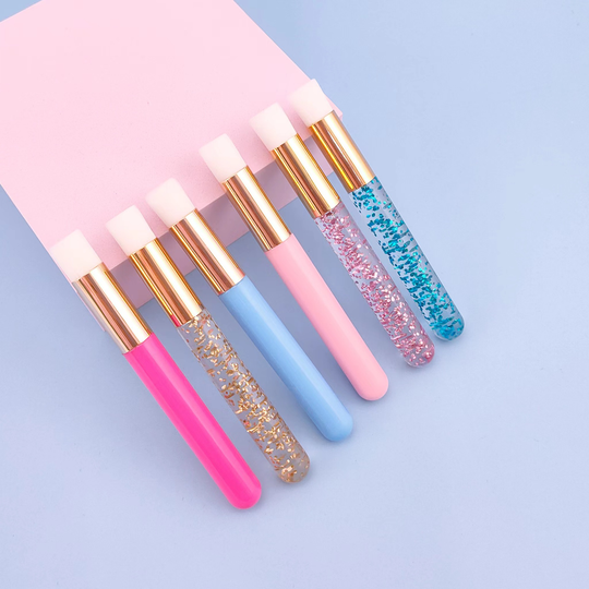 New Styles Eyelash Extension Shampoo Cleaning Brush Pink Shining Eye Lash Lift Foam Cleaner Brushes Nose Face Clean Tools