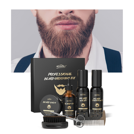 Men's gift set beard care oil products men's shampoo oil beauty brush comb beard growth Kit