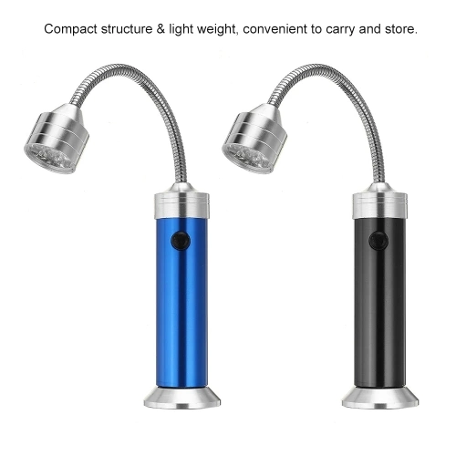 KKmoon 2Pcs 9 LEDs BBQ Grill Light with Magnetic Base Tool Lamp with Plastic Case Flashlight Night Light with Bendy Hose LED Lamp for Household Barbecue Outdoor Camping Black