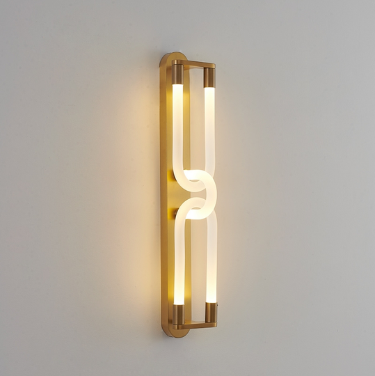 modern simple indoor decoration bedside background creative lock shape iron acrylic nordic led wall lamp