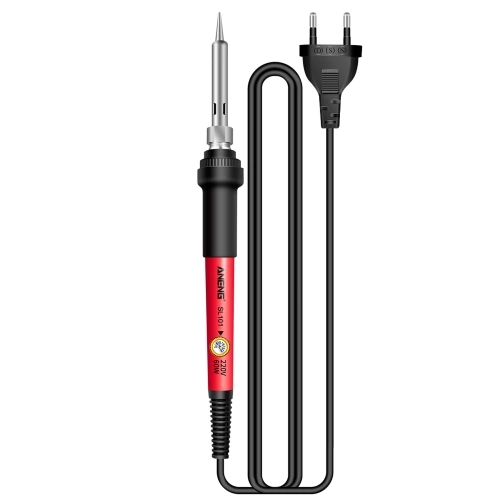 ANENG SL101 60W Electric Soldering Iron Kit 6-Level Adjustable Temperature Thermostatic Design with Solder Tips Soldering Stand Tweezer for Welding Wiring