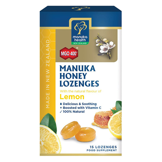 MGO 400+ Manuka Honey Lozenges with Lemon - 15 Lozenges