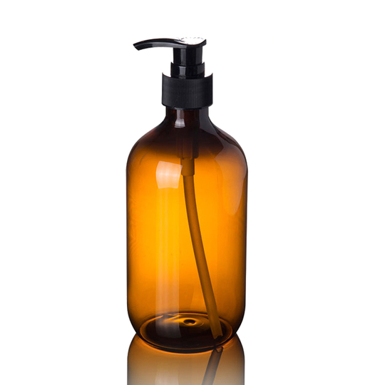 Fuyun Free Sample 500ml Amber Packaging Cosmetics Pet Lotion Shampoo and conditioner Dispenser Plastic Bottles