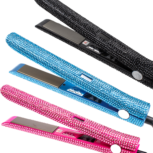 480 F bling bling hair straightener glitter sparkle flat iron titanium hair straightener permanent hair straightening