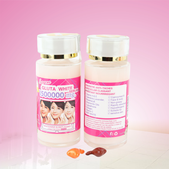 Gluta White Anti Aging Wrinkle Acne Dark Spot Remover Pore Minimizer Serum Whitening Organic Vitamin C Serum