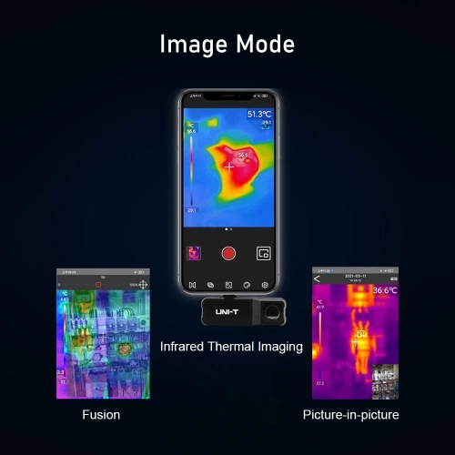 UNI-T UTi120 Mobile Infrared Thermal Imager with Type-C Interface Thermometer Infrared Imager Industrial Inspection Imaging Camera for Android Phones