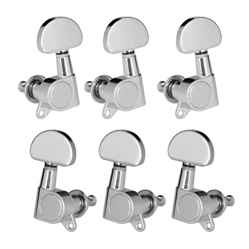 6pcs (3L3R) Closed Guitar Tuning Pegs String Tuners Machine Heads Knobs Tuning Keys for Folk Acoustic / Electric Guitar