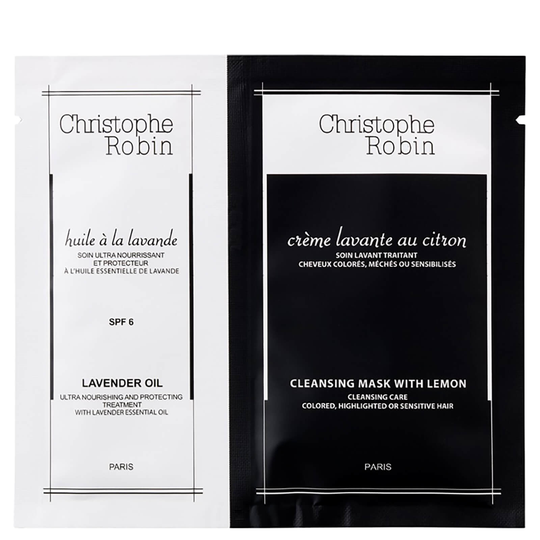 Christophe Robin Moisturising Lavender Hair Oil and Lemon Cleansing Mask 20ml (Free Gift) (Worth £5)