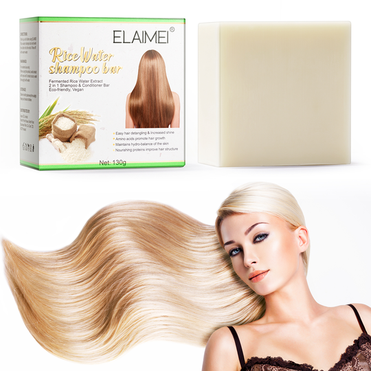 ELAIMEI natural shampoo Increased hair shine amino acids promote hair growth rice soap whitening100 g rice milk soap
