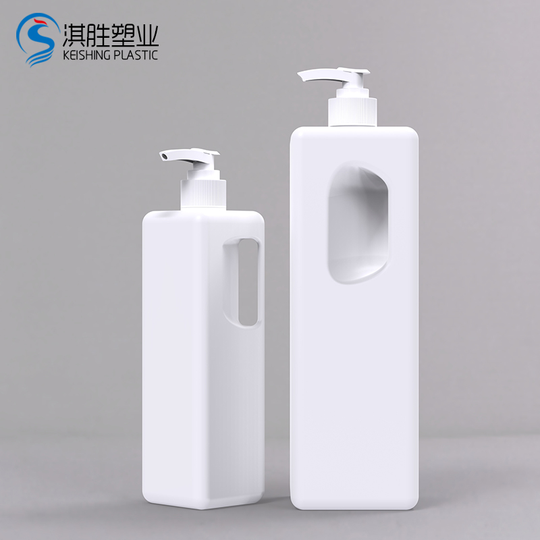 Ready product 500ml 1000ml square HDPE white plastic bottle for shampoo/ hair conditioner/ shower gel