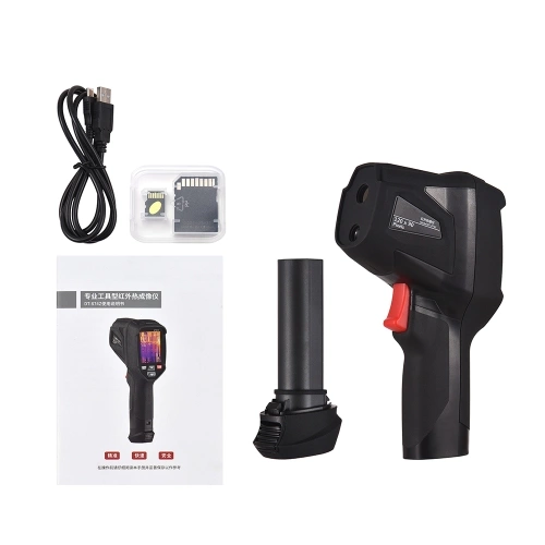 Professional Handheld IR Thermal Imager 120x90 Infrared Thermal Imaging Camera Free Focus 2.4-inch LCD Rechargeable -4°F~752°F Temperature Auto Tracking Tester with 8GB Memory Card, 8 Palettes, Temperature Alarm