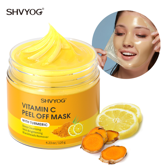 Amazon Best Selling Vitamin C Peel Off Face Mask with Turmeric Blackhead Remover & Deep Cleansing Exfoliating Face Mask