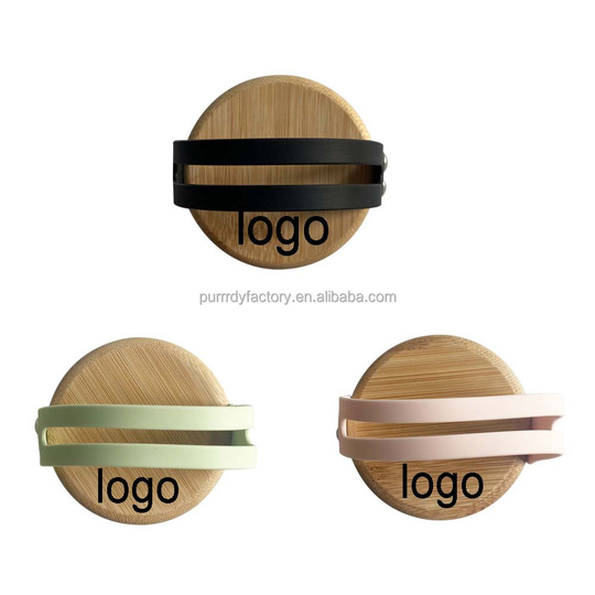 Custom logo Wholesale new design silicone bamboo wood shampoo brush Head meridian massage brush Multifunctional bath shampoo