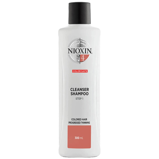 NIOXIN 3-Part System 4 Cleanser Shampoo for Coloured Hair with Progressed Thinning 300ml