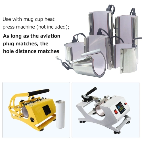 Mug Wrap Clamp Silicone and Iron Sublimation Mug Cup Clamp Mug DIY Cylindrical Heater Mug Heat Press Sublimation Machine Accessories