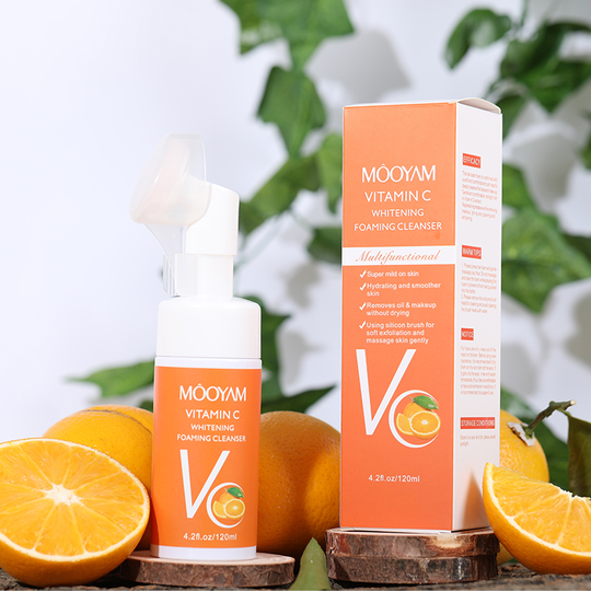 OEM wholesale skin brighten pore cleansing face cleanser oragnic face fomaing moisturizing vitamin c face wash