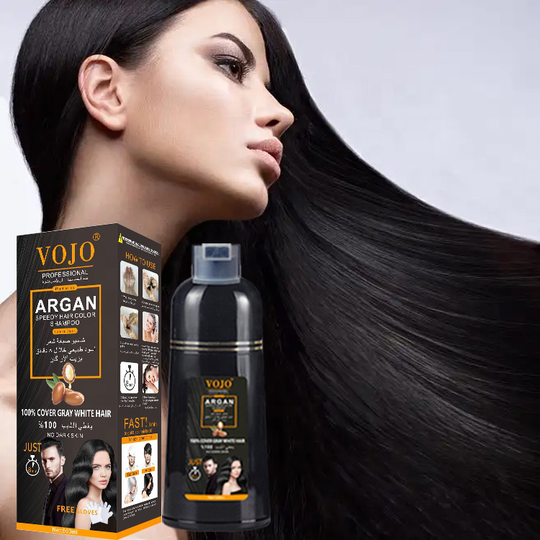 Fast Darkening Wash White to Black In 5 Minutes One Black Hair Dye Shampoo Herbal Plant