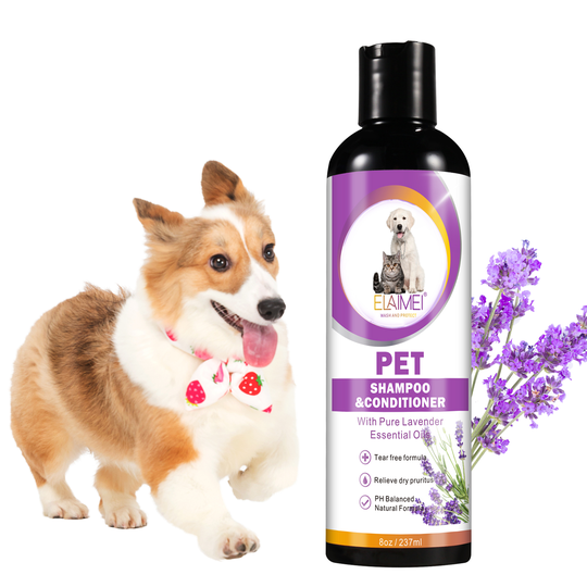 ELAIMEI Natural Formula Pet Hair Care Dog & Cat Dry Shampoo Deep Cleansing Relieve Itching Pet Shampoo & Conditioner