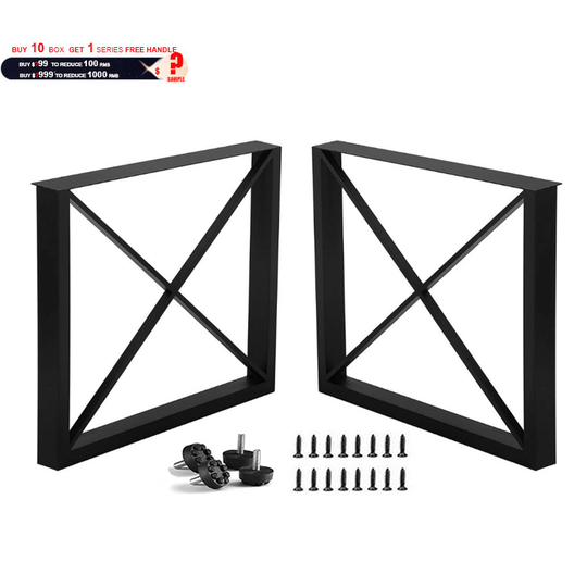 Toco Hot-selling Metal furniture table legs black cast iron DIY table legs 2 durable square tube legs
