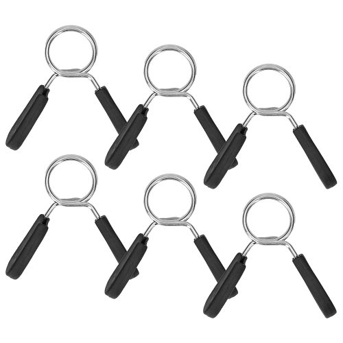6pcs Barbell Clips Dumbbell Spring Clamps Weight Bar Locking Collars for Weightlifting Work Out Strength Training