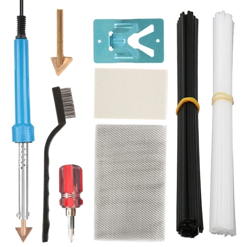 80W Plastic Welding Kit ,Plastic Welder Kit with 40 Rods 1 Mesh Wire Brush Welder Tools