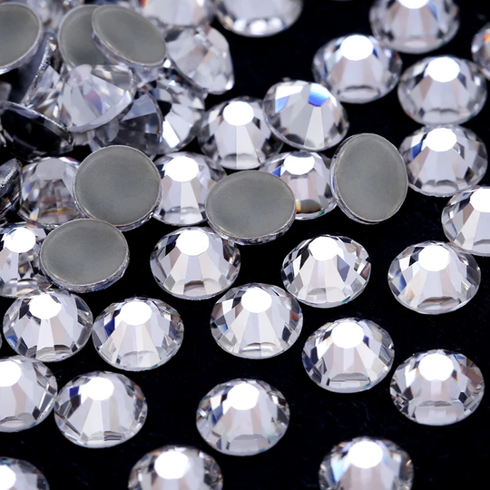 QIAO Hot Fix Rhinestones Wholesale Crystal Clear Hotfix Rhinestone Flatback Iron On Strass