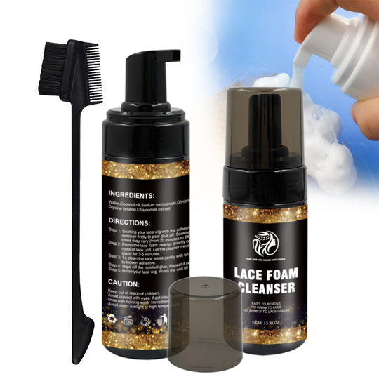 Custom Label Fast Glue Remover Spray Black 100ml 150ml Gentle shampoo Cleanser / Renew Wig Hair System Lace Foam Cleaner kit