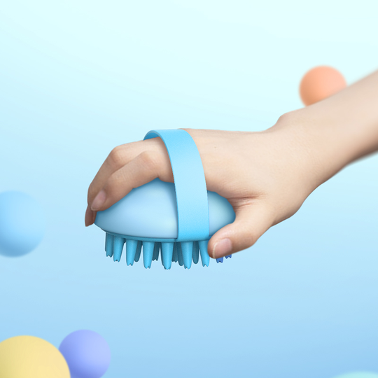 Sanga 2021 New Orange Private Label ABS+TPR Care Hair Washing Massager Shampoo Scalp Brush