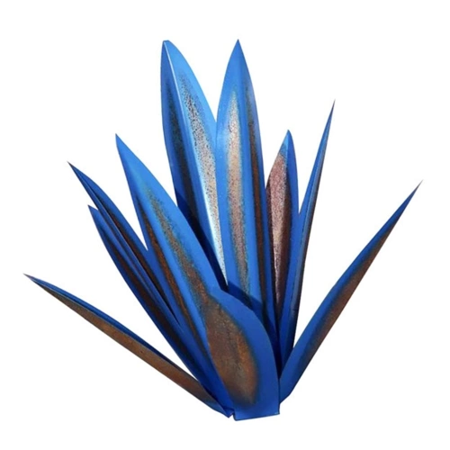 Cross-border new iron art agave plant ornaments Royalblue 65 cm
