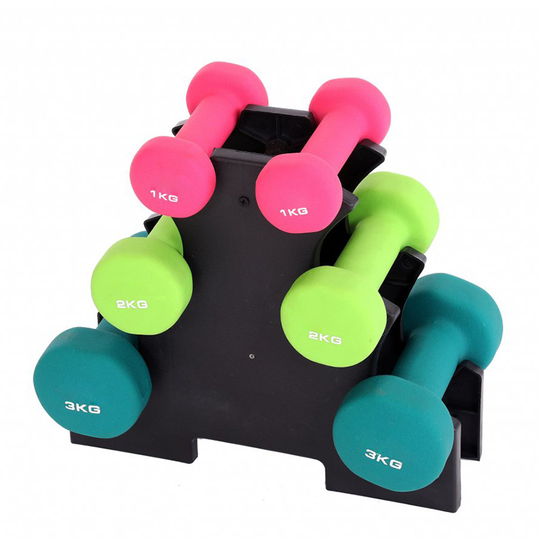 China 1kg 2kg 3kg weights Dumbbell Plastic Dip in Dumbbell