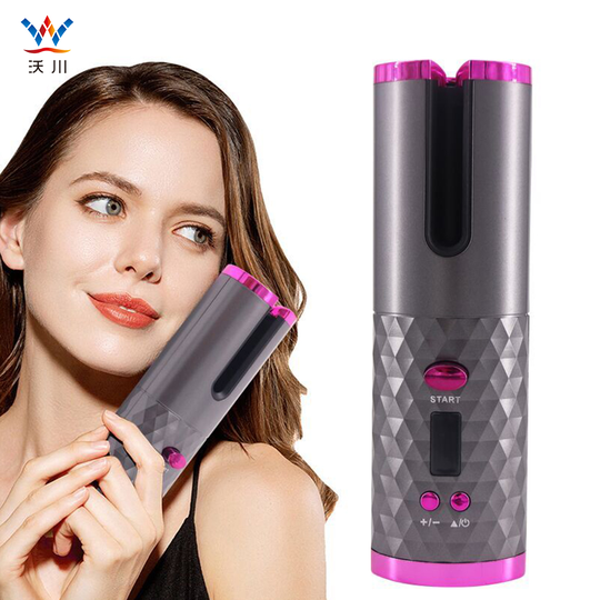Trending 2022 Private label Professional Portable Automatic Wireless USB Rechargeable Lazy Cordless Curling Iron Hair Curler
