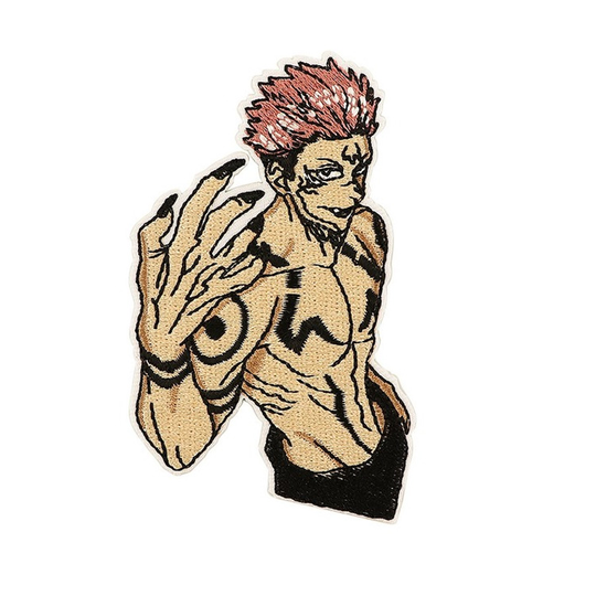 Custom woven patch embroidery Anime Jujutsu Kaisen Cartoon iron on logo embroidered patches