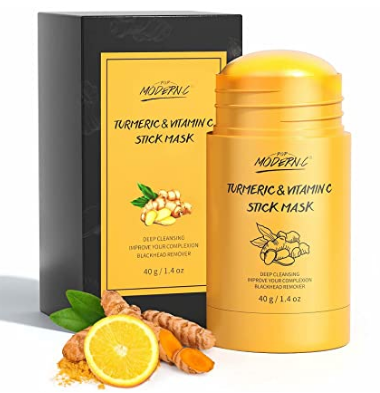 Turmeric Clay Stick Organic Vitamin C Purifying Clay Blackhead Cleansing Healing Clay Mud Deep Clean