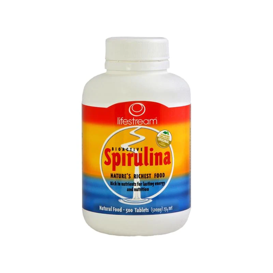 LifeStream Spirulina Tablets, 500mg, 500 Tablets
